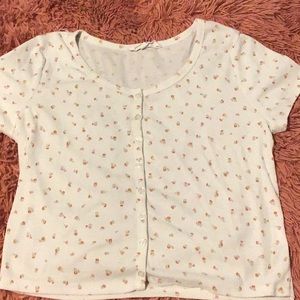 Crop top with flower print